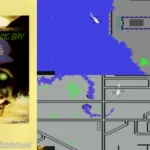 Hình ảnh gameplay và bìa game Raid on Bungeling Bay, tiền đề cho ý tưởng SimCity