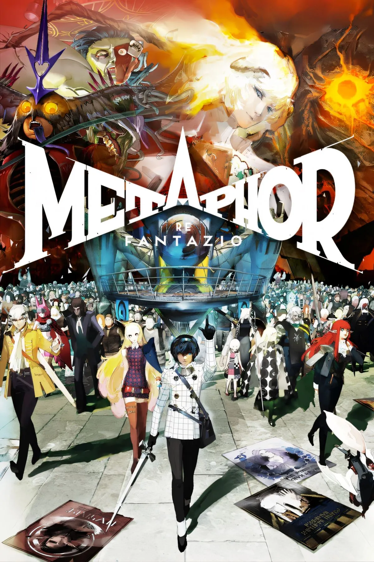 Hình ảnh giới thiệu Metaphor: ReFantazio với các nhân vật chính và bối cảnh giả tưởng