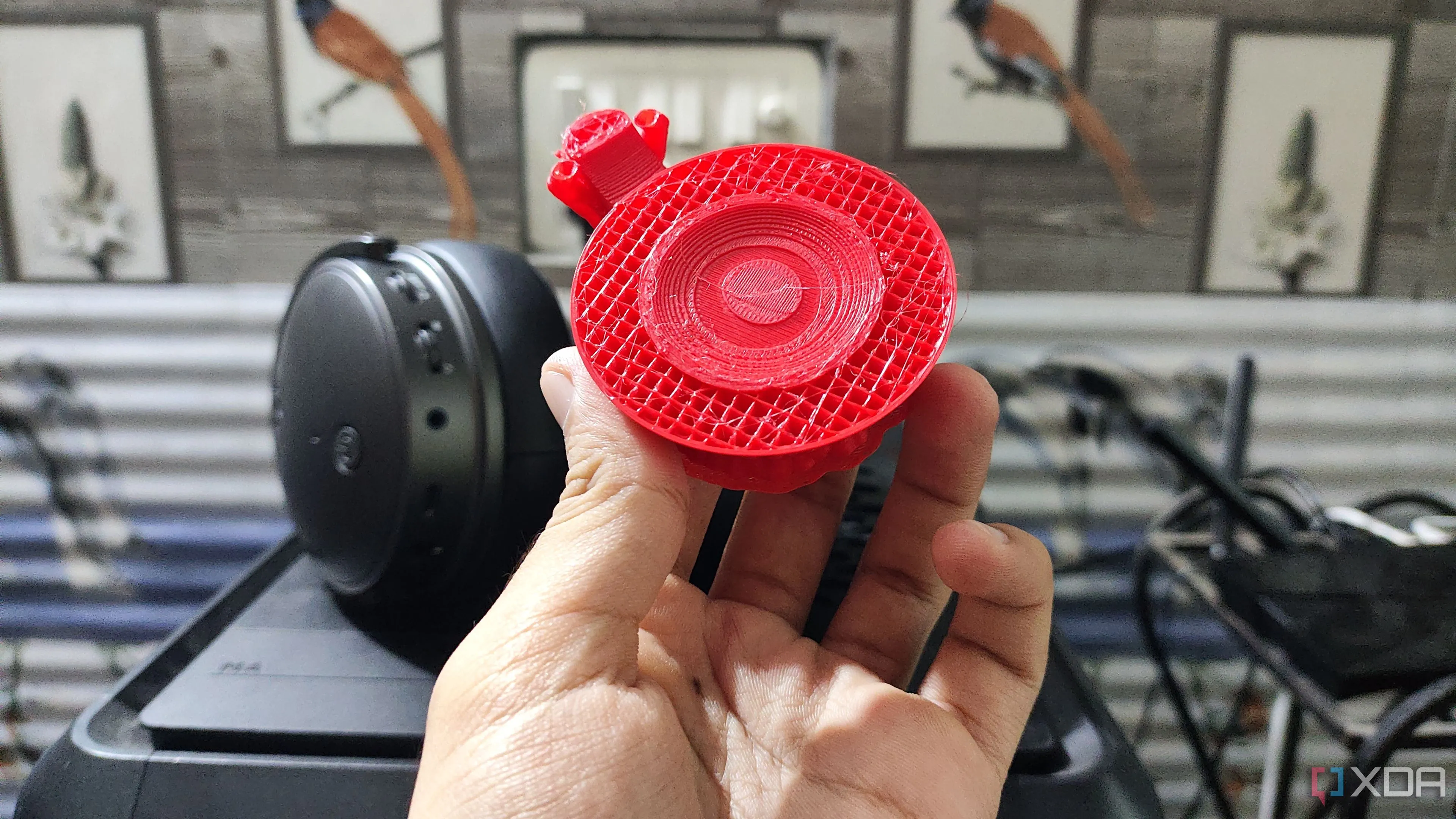 Hình ảnh mô hình in 3D bị lỗi do sự cố thay filament trên Elegoo Centauri Carbon