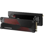 Hình ảnh render của SSD Samsung 990 Pro 4TB với tản nhiệt tích hợp
