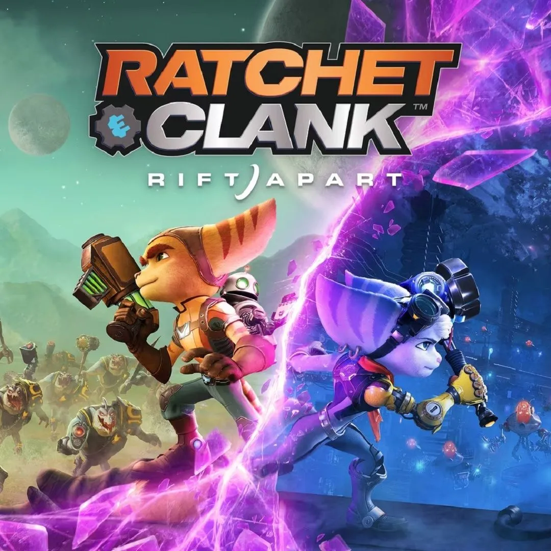 Hình ảnh sản phẩm game Ratchet &amp; Clank Rift Apart, thể hiện nhân vật Ratchet