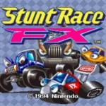 Hình ảnh sản phẩm game Stunt Race FX cho hệ máy SNES, thể hiện đồ họa 3D polygon độc đáo.