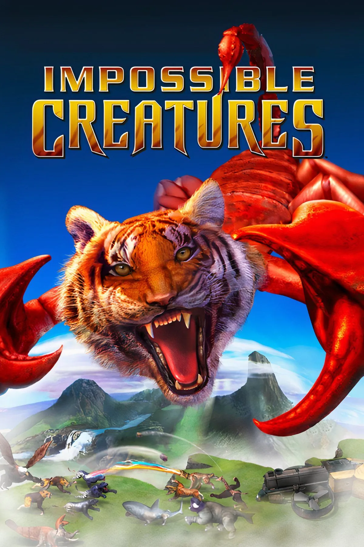 Hình ảnh sinh vật được kỹ sư sinh học kết hợp từ nhiều loài trong game chiến thuật Impossible Creatures, nổi bật lối chơi độc đáo.