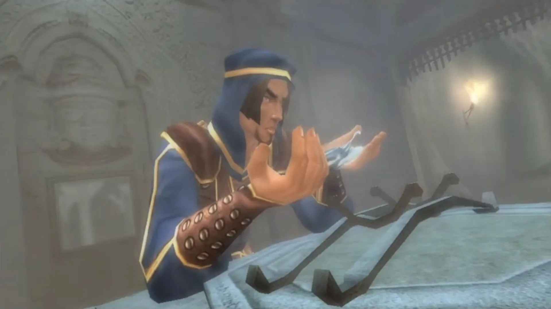 Hoàng tử Ba Tư tìm thấy Dao Găm Thời Gian trong Prince of Persia: The Sands of Time