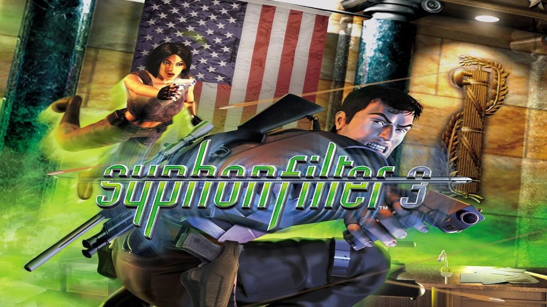 Hộp game Syphon Filter 3 PS1 với hình ảnh gốc trước sự kiện 11/9