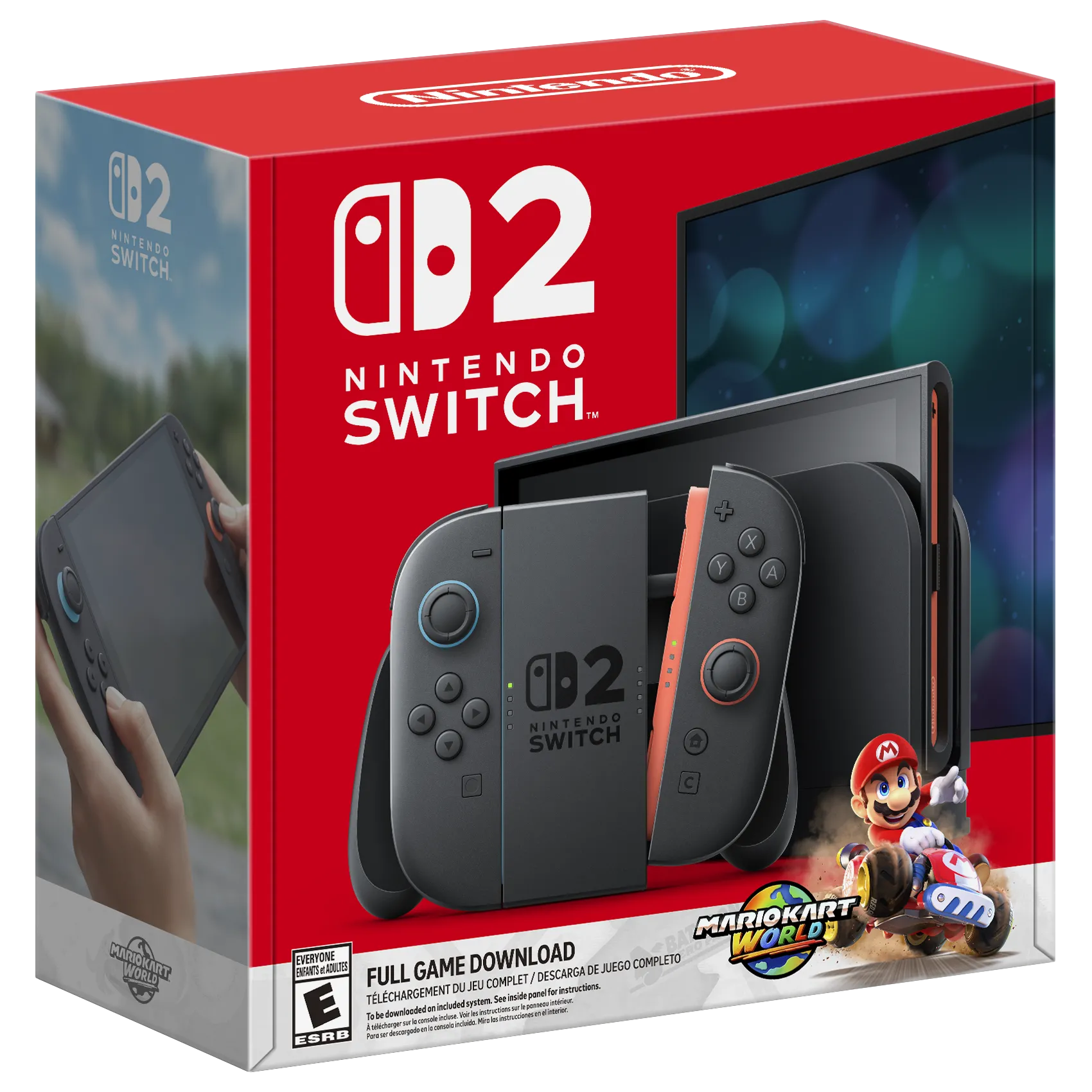 Hộp máy Nintendo Switch 2 phiên bản bundle kèm game Mario Kart World