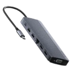 Hub USB-C Anker 14-in-1 màu xám, thiết kế gọn gàng