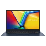Laptop Asus Vivobook 14 màu xanh, hiển thị rõ thiết kế thanh lịch