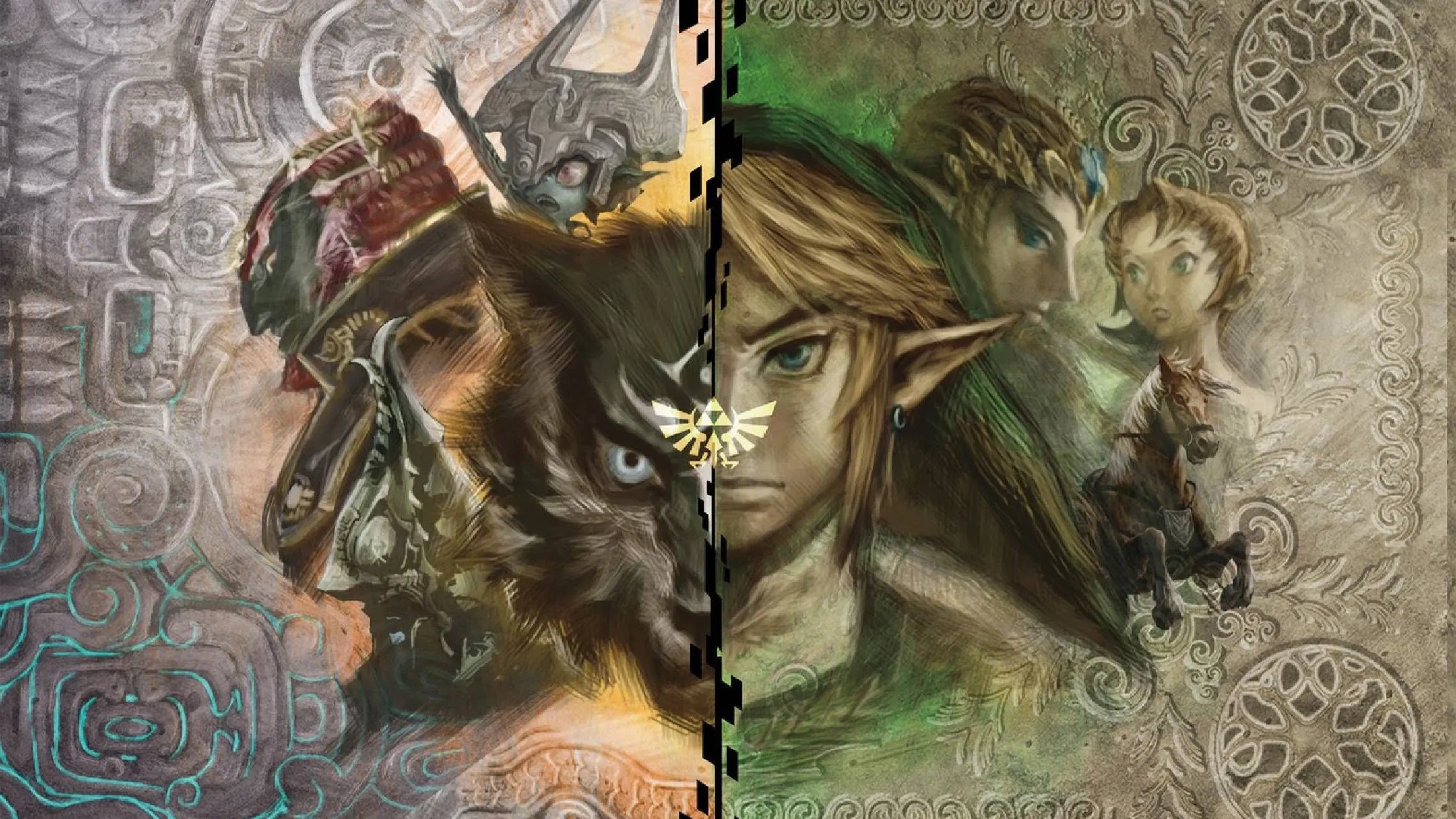 Link, Midna và các nhân vật chính trong hình ảnh nghệ thuật chính thức của The Legend of Zelda: Twilight Princess