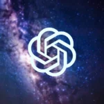Logo OpenAI trên nền không gian mờ, biểu tượng của trí tuệ nhân tạo và tiềm năng công nghệ.