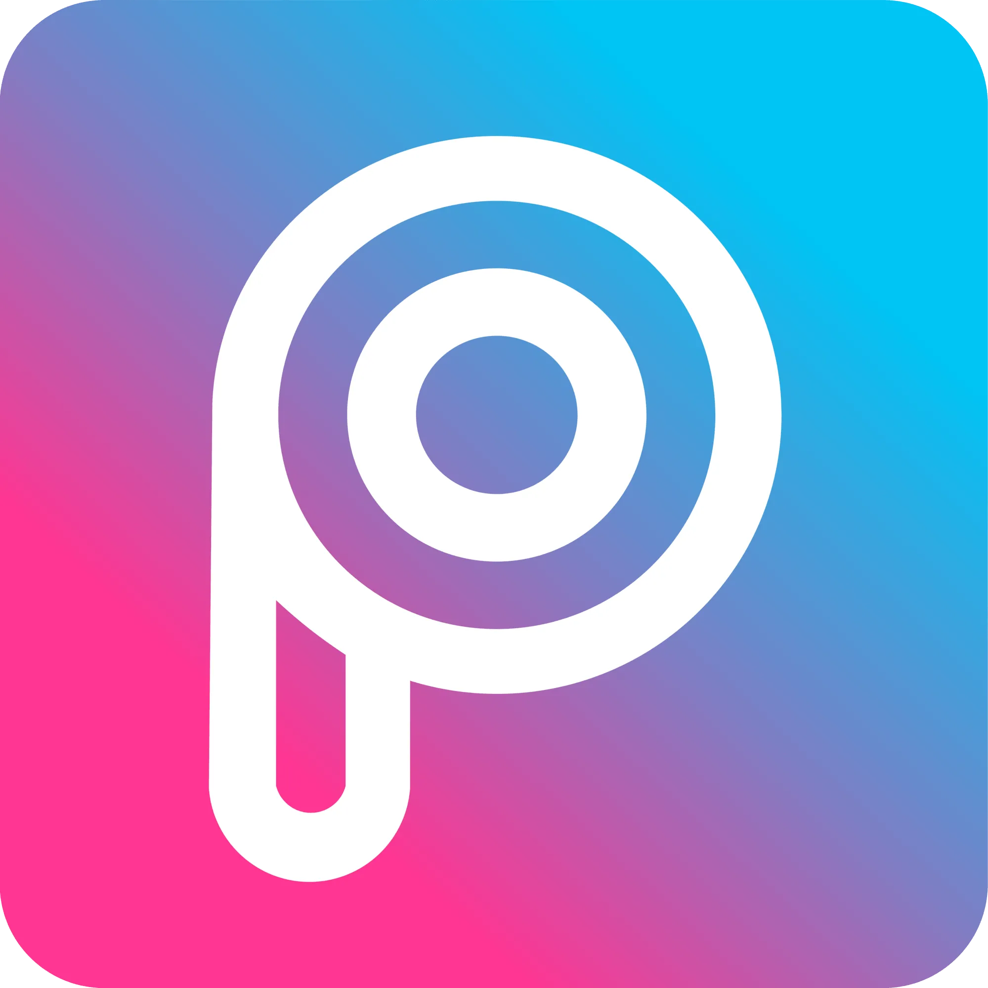 Logo Picsart, ứng dụng chỉnh sửa ảnh và thiết kế sáng tạo trên di động