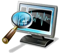 Logo ứng dụng System Explorer với biểu tượng kính lúp và các vòng tròn