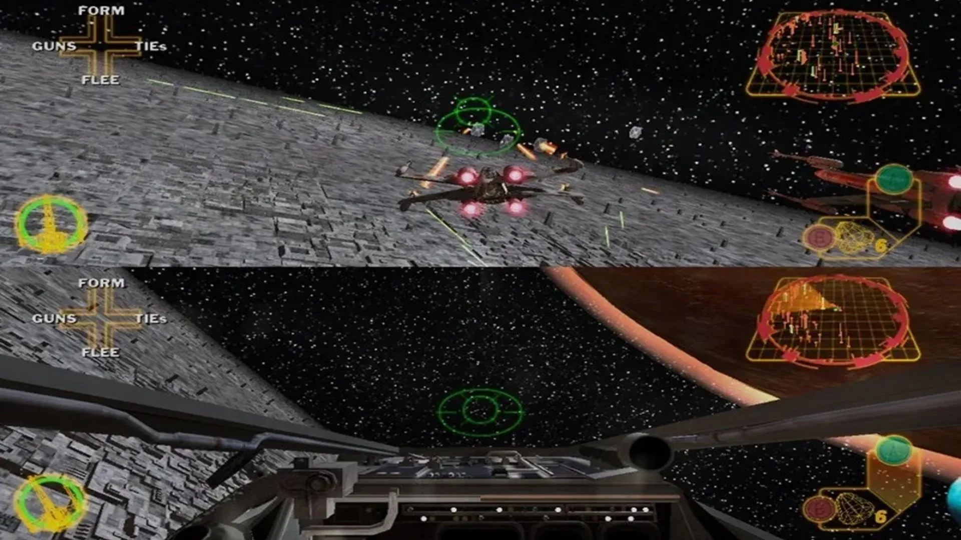 Luke Skywalker chiến đấu trên bộ trong game Star Wars Rogue Squadron III Rebel Strike