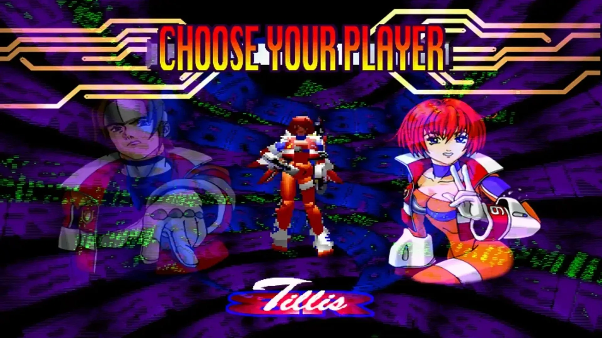 Màn hình chọn nhân vật trong game Burning Rangers