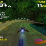 Màn hình gameplay của Wipeout 64