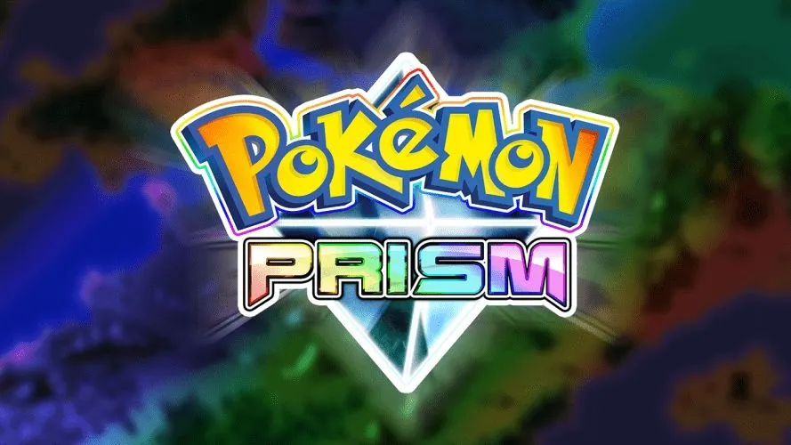 Màn hình tiêu đề game fan-made Pokémon Prism, hiển thị logo và phong cách nghệ thuật độc đáo