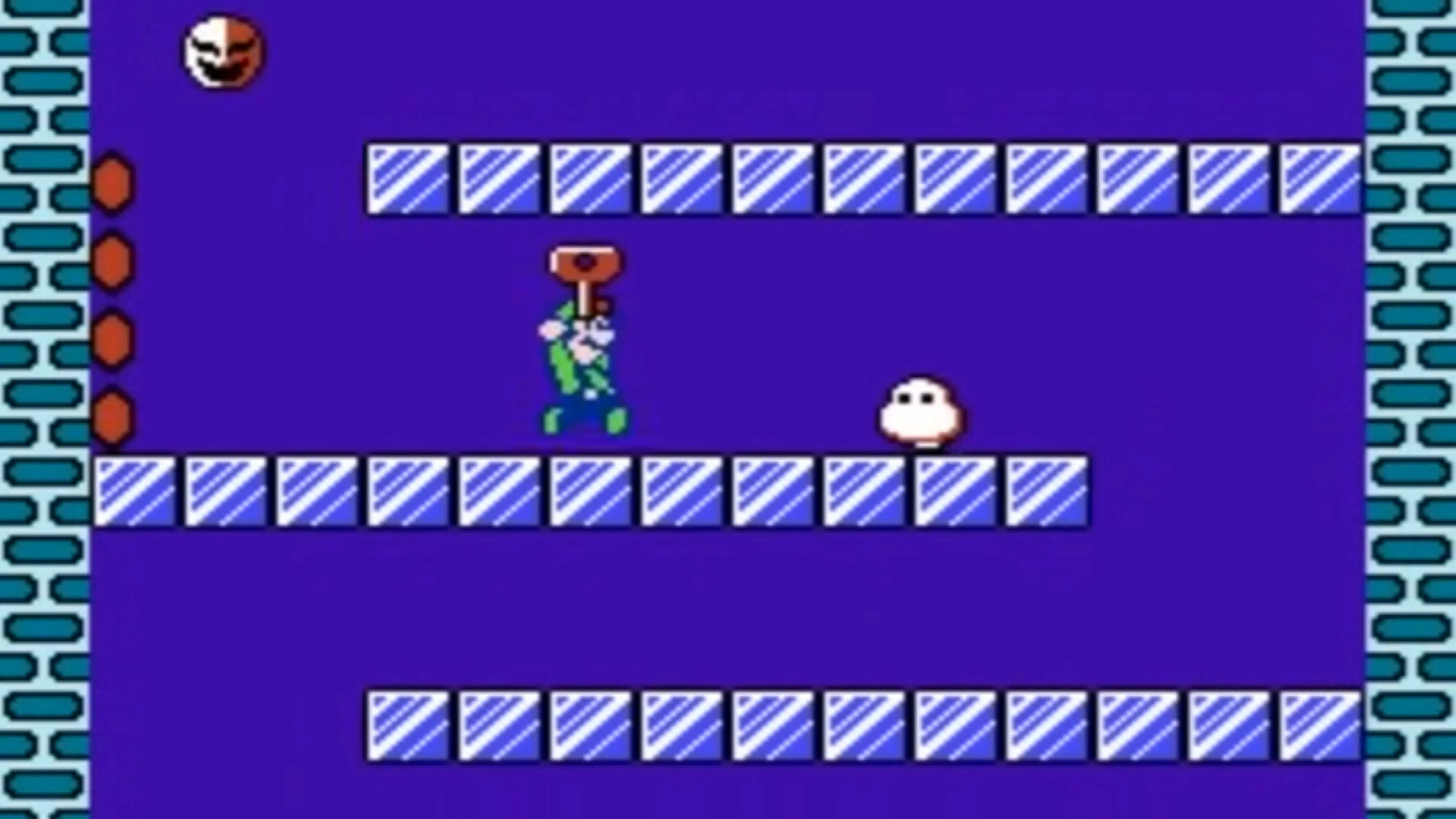 Mario khám phá đường hầm trong Super Mario Bros. 2