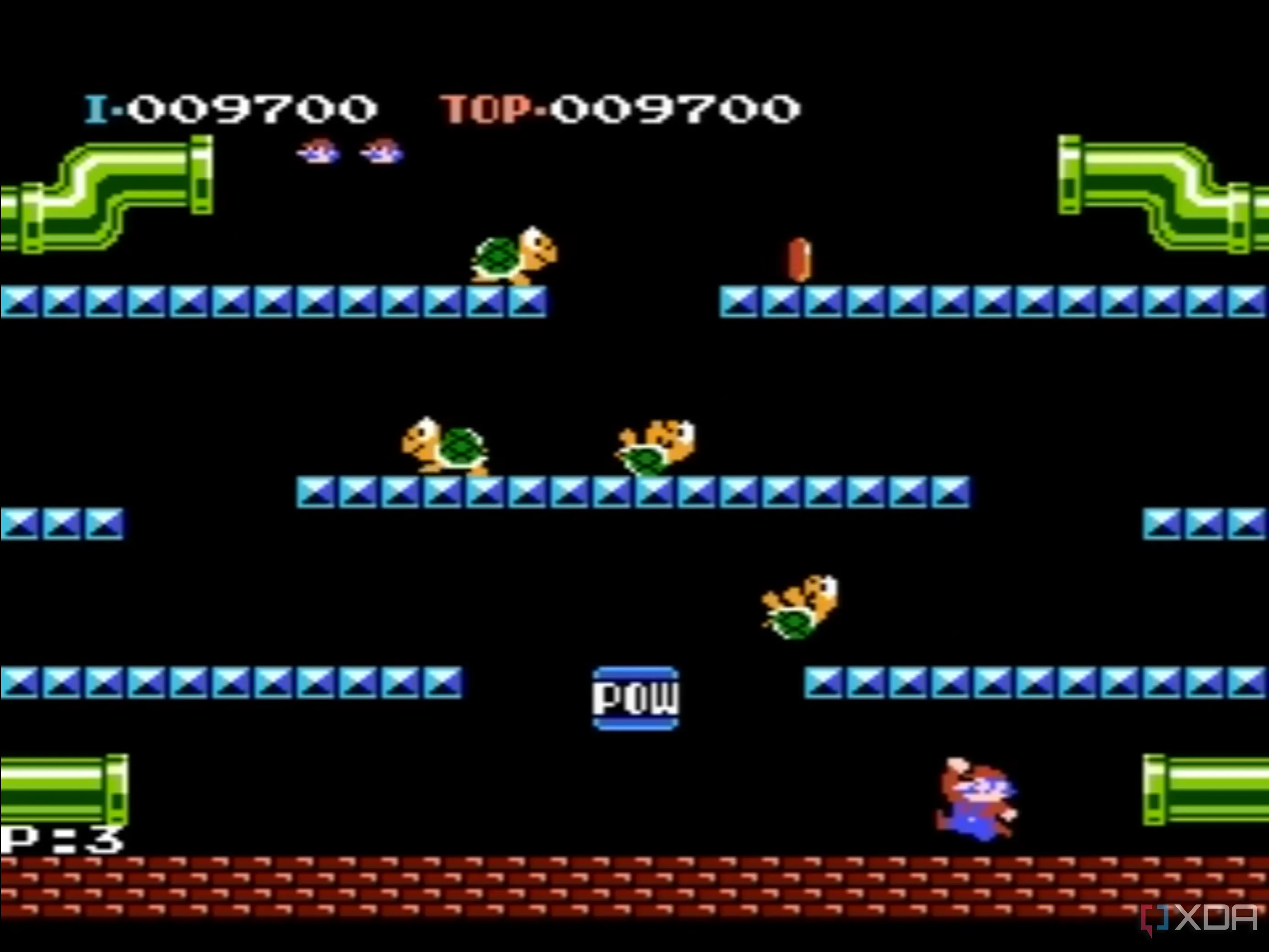Mario và Luigi trong trò chơi Mario Bros Classic Series trên NES