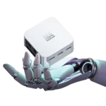 Mini PC Acemagician nhỏ gọn đặt trên bàn làm việc