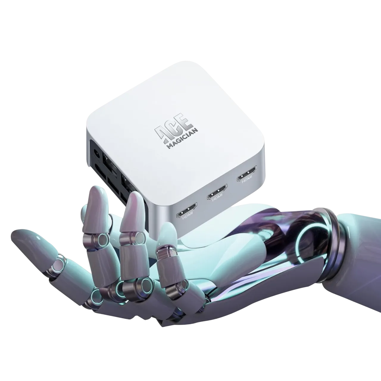 Mini PC Acemagician nhỏ gọn đặt trên bàn làm việc