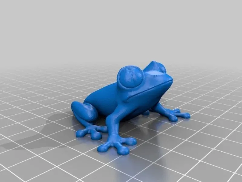 Mô hình ếch cây in 3D kiểm tra khả năng xử lý đường cong và góc nghiêng