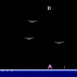 Mô phỏng cảnh chiến đấu trong một tựa game Retro Classics trên Game Pass, với tàu vũ trụ và hiệu ứng cháy nổ.