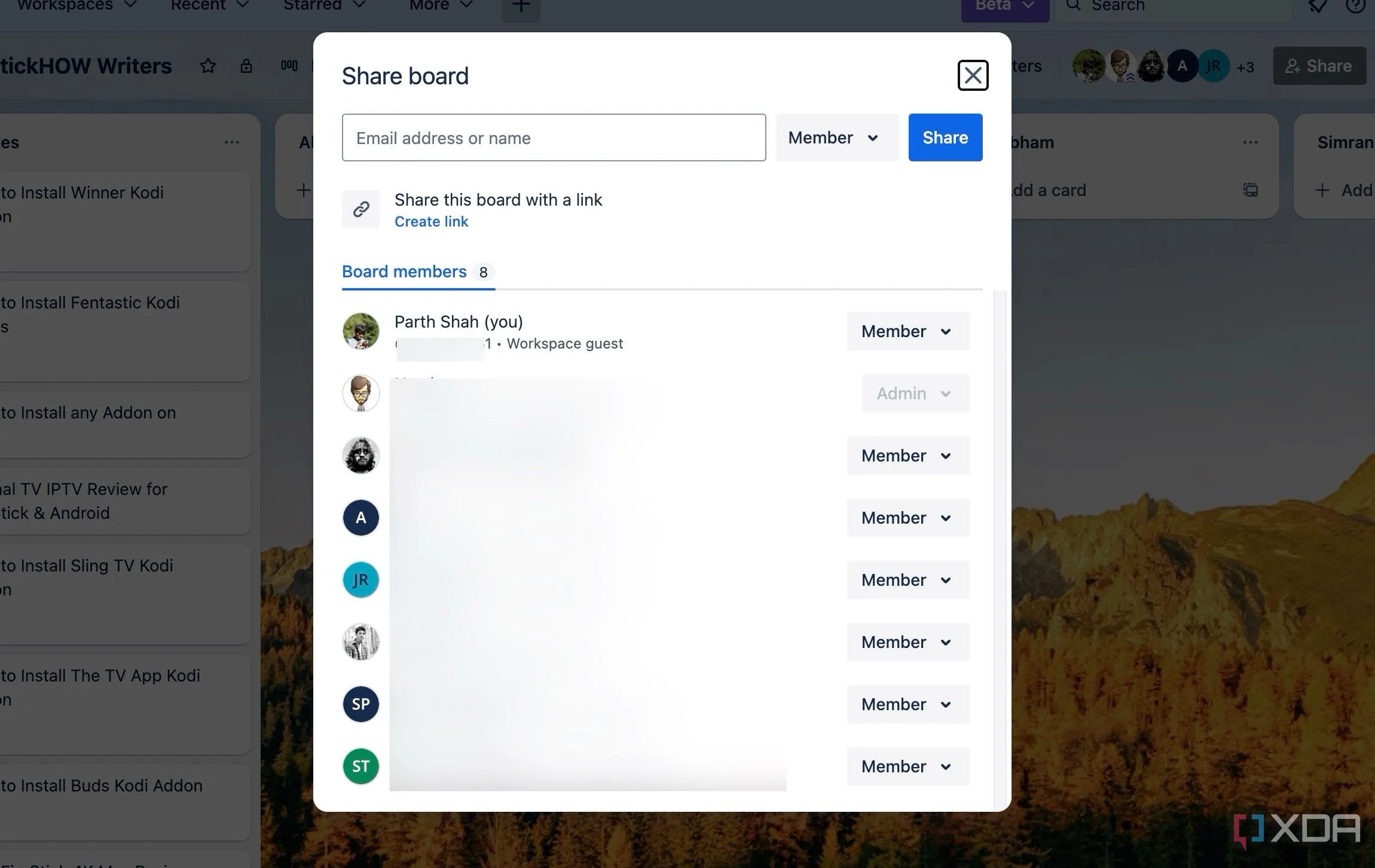 Mô tả tính năng cộng tác và tương tác nhóm trên nền tảng Trello