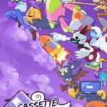 Một cảnh chiến đấu trong game Cassette Beasts với các quái vật được thu thập và hợp thể