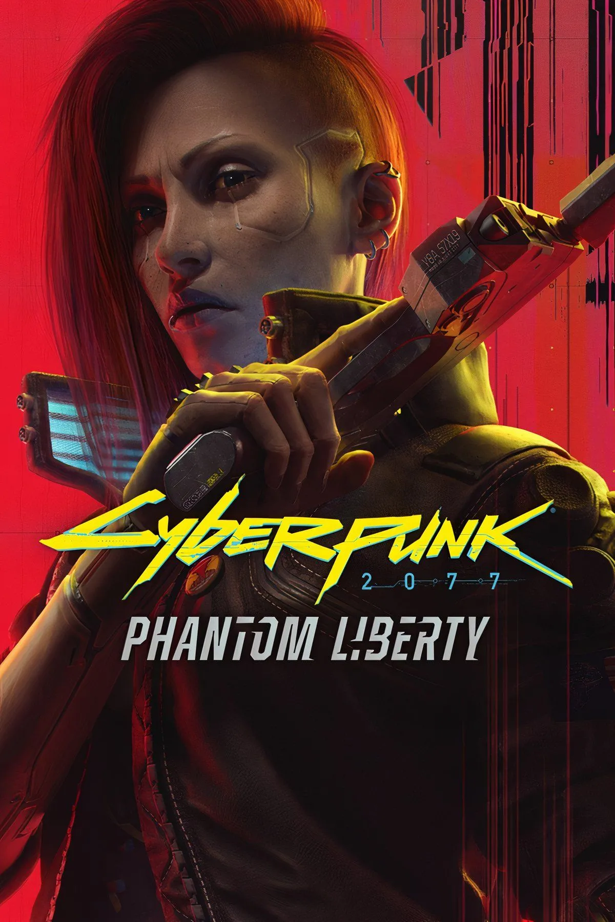 Một cảnh trong bản mở rộng Cyberpunk 2077 Phantom Liberty, với nhân vật chính và bối cảnh thành phố Dogtown.