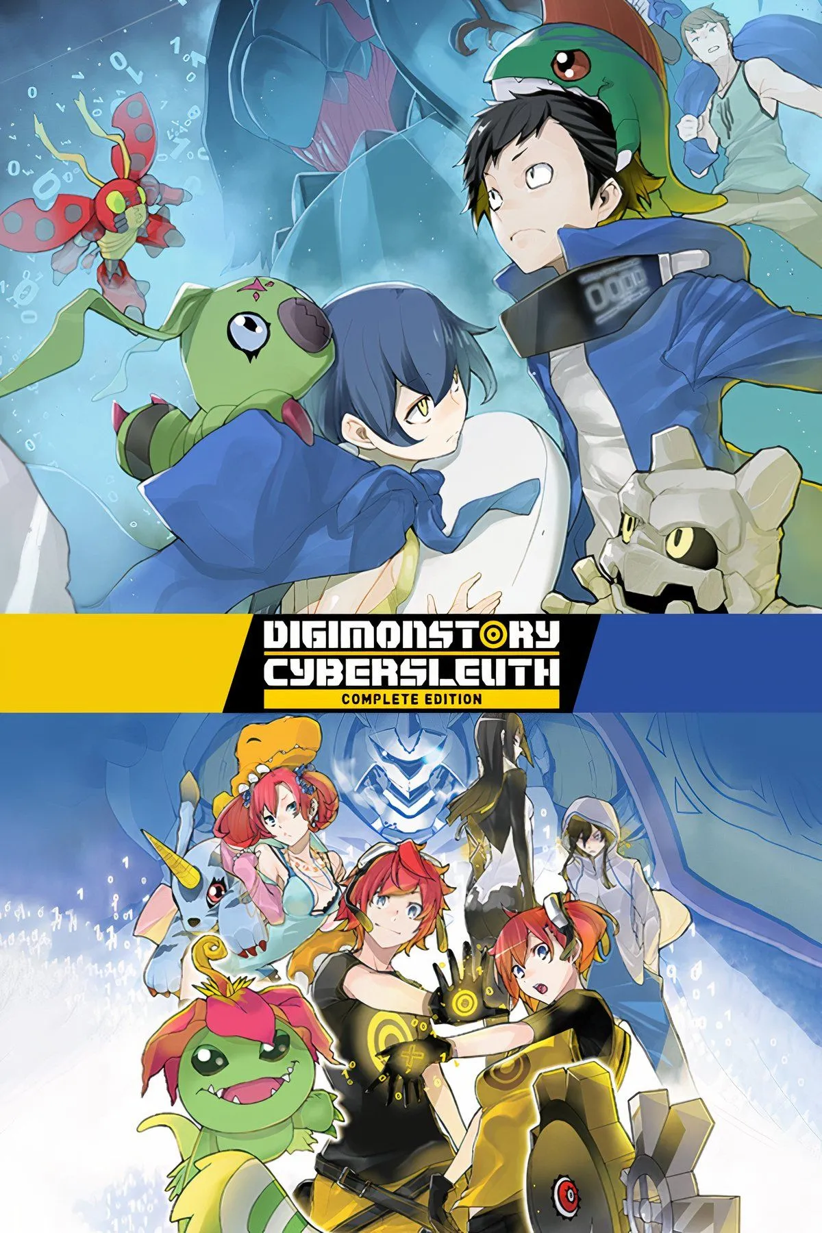 Một cảnh trong Digimon Story: Cyber Sleuth với các Digimon và nhân vật chính