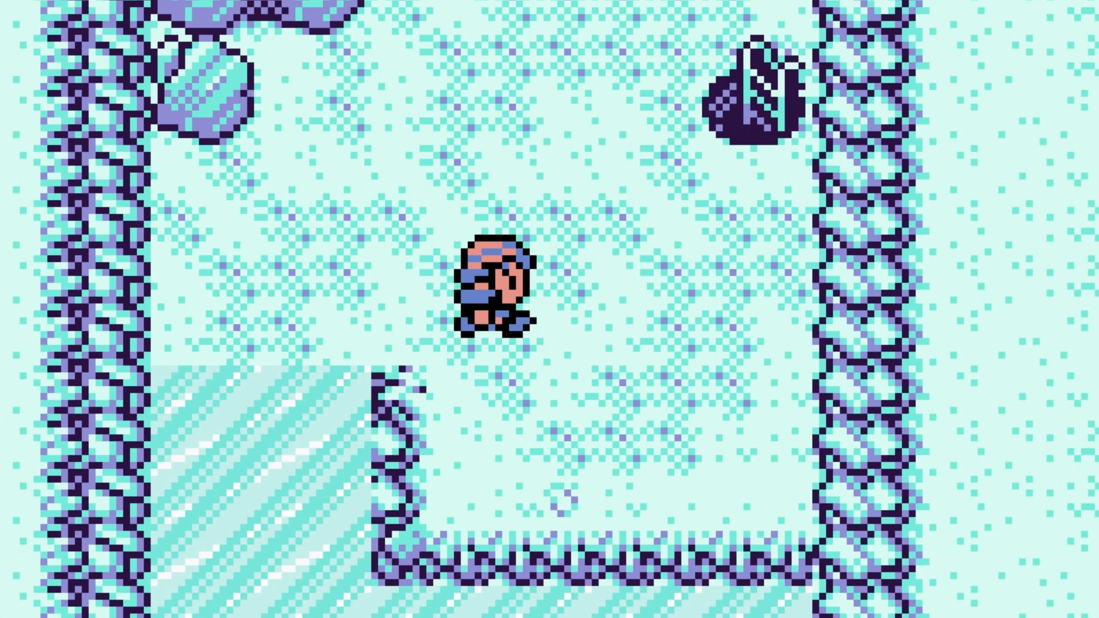 Một khu vực rừng rậm trong Pokémon Prism, minh họa môi trường game phong phú