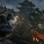Naoe thực hiện pha ám sát lén lút với dao hidden blade trong Assassin's Creed Shadows nhờ chế độ ám sát đảm bảo.