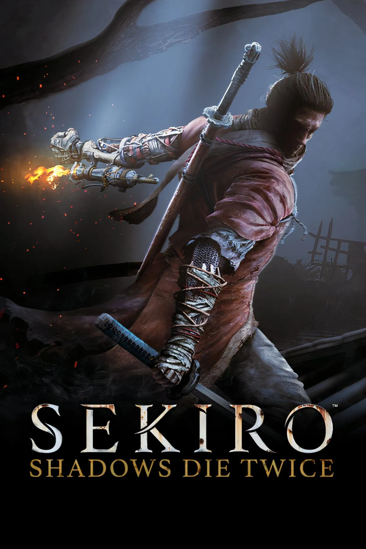 Người sói Sekiro cầm katana đối đầu với các boss trong game Shadows Die Twice, biểu tượng của sự kiên trì và kỹ năng chiến đấu đỉnh cao.