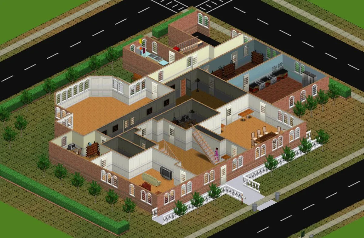 Nhân vật The Sims tương tác xã hội trong môi trường game
