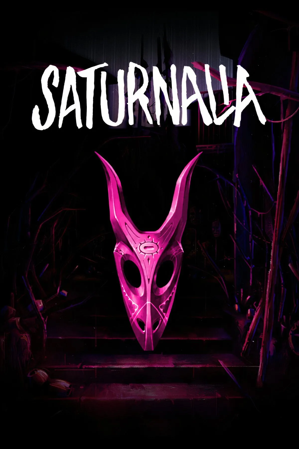 Nhân vật trong game Saturnalia di chuyển trong một ngôi làng tối tăm, rùng rợn