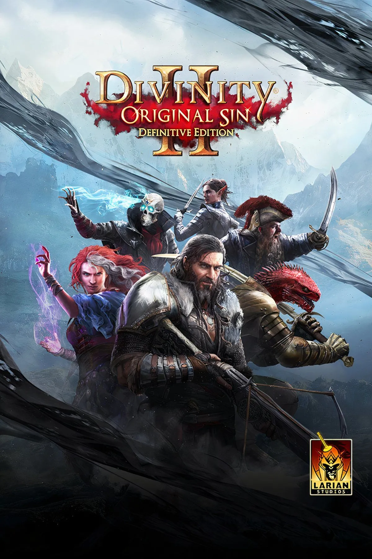 Nhóm nhân vật chiến đấu theo lượt trong Divinity Original Sin 2 với hiệu ứng phép thuật trên môi trường.