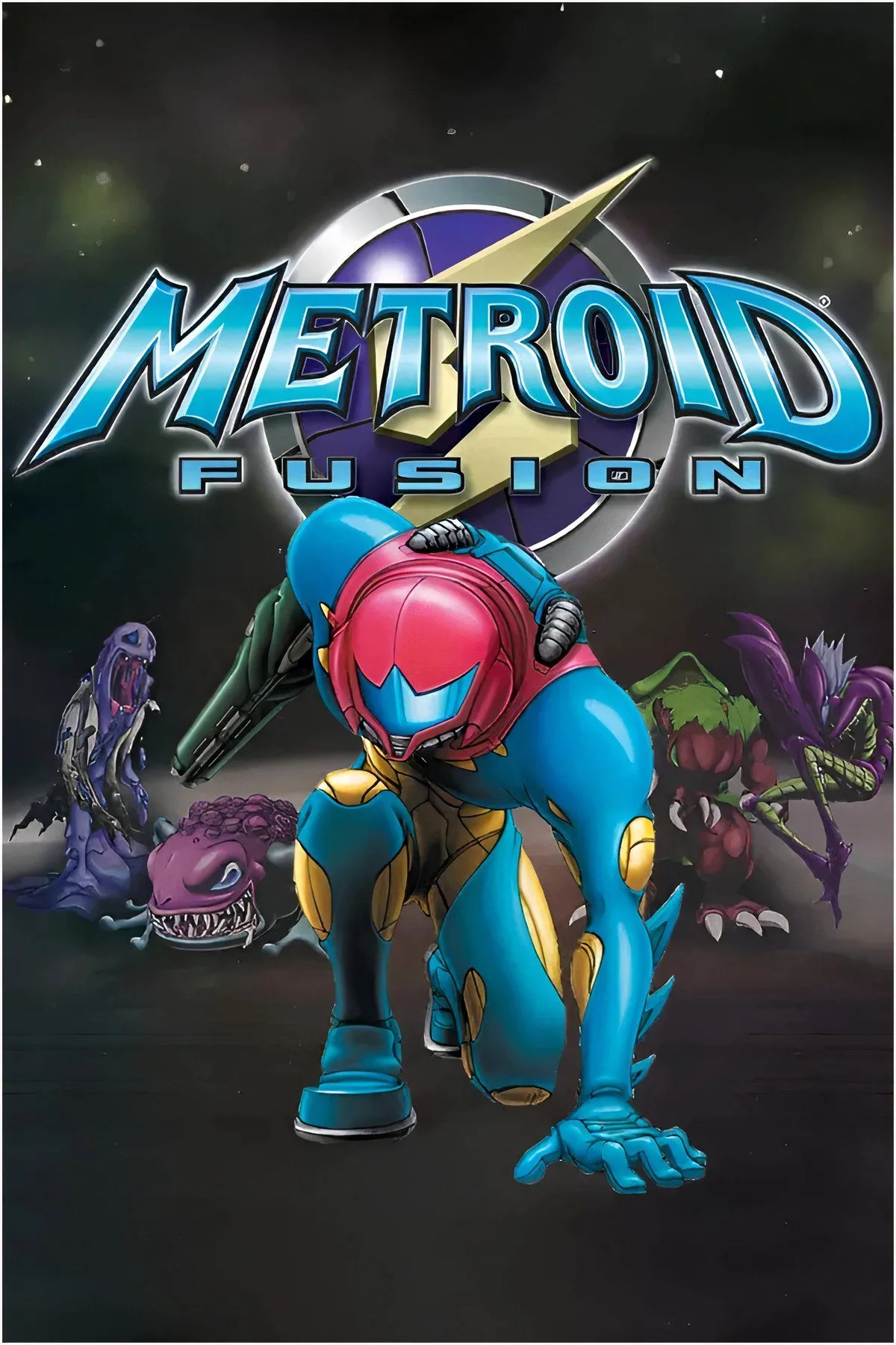 Samus Aran trong Metroid Fusion, thể hiện không khí căng thẳng và đồ họa ấn tượng của trò chơi trên Game Boy Advance.