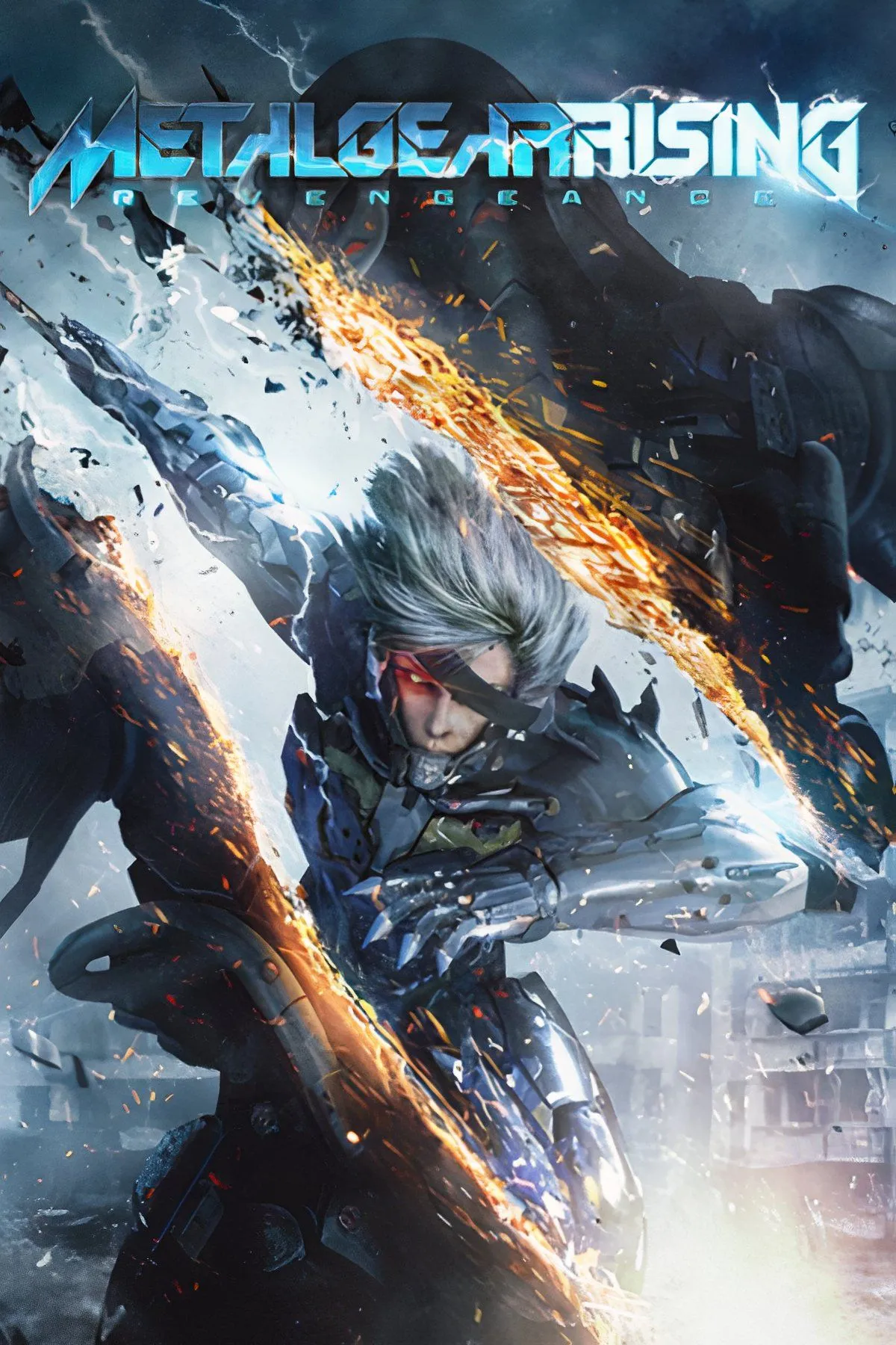 Senator Armstrong với cơ bắp cuồn cuộn trong trận chiến từ Metal Gear Rising: Revengeance