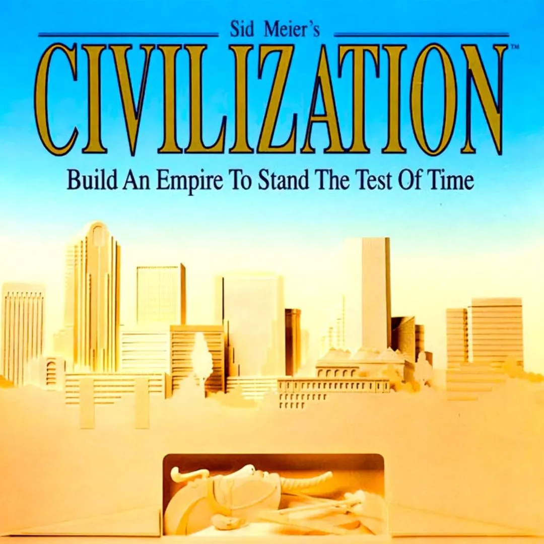 Sid Meier's Civilization 1991 - Giao diện game và bản đồ chiến thuật đặc trưng của thể loại 4X.