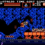Simon Belmont đang vượt qua màn chơi trong Castlevania trên NES