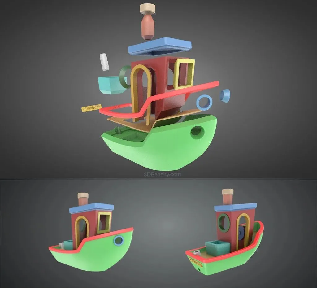 Sơ đồ chi tiết Benchy 3D nhiều phần