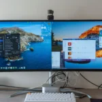 So sánh giao diện Aero Glass của Windows Vista và Liquid Glass của macOS Tahoe trên màn hình ultrawide