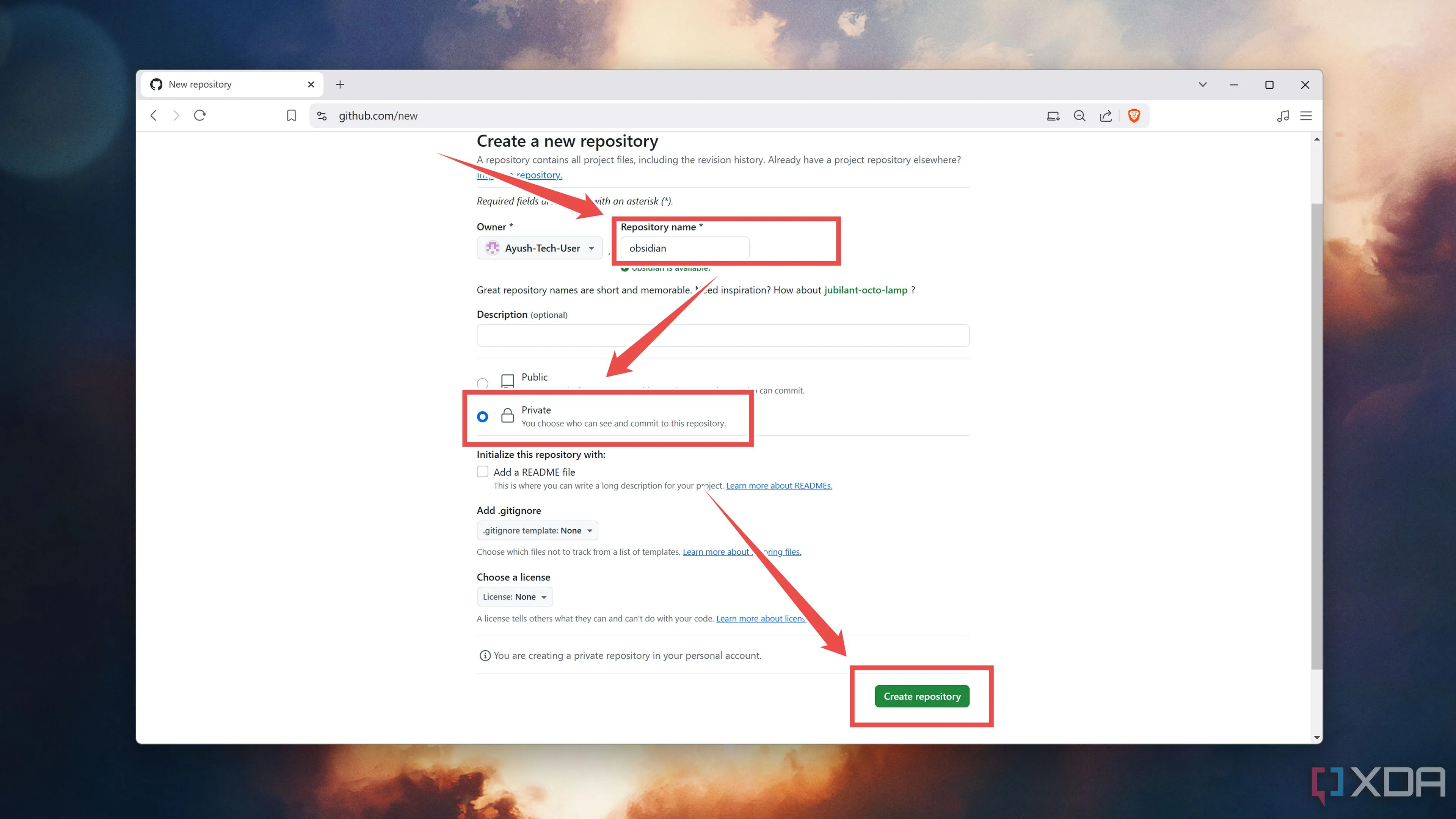 Tạo một kho lưu trữ riêng tư (Private repository) trên GitHub