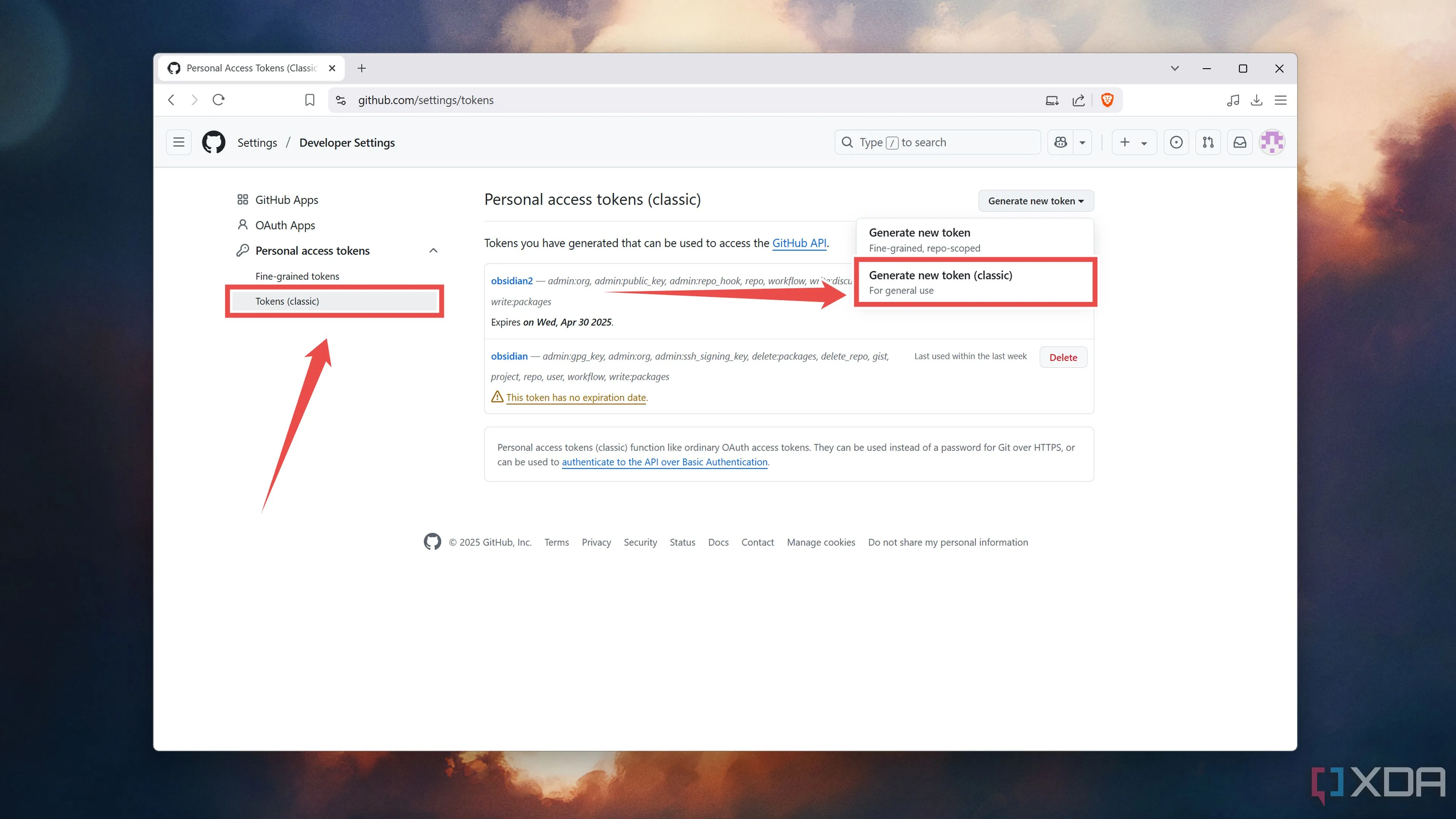 Tạo Personal Access Token (PAT) Classic mới trên GitHub