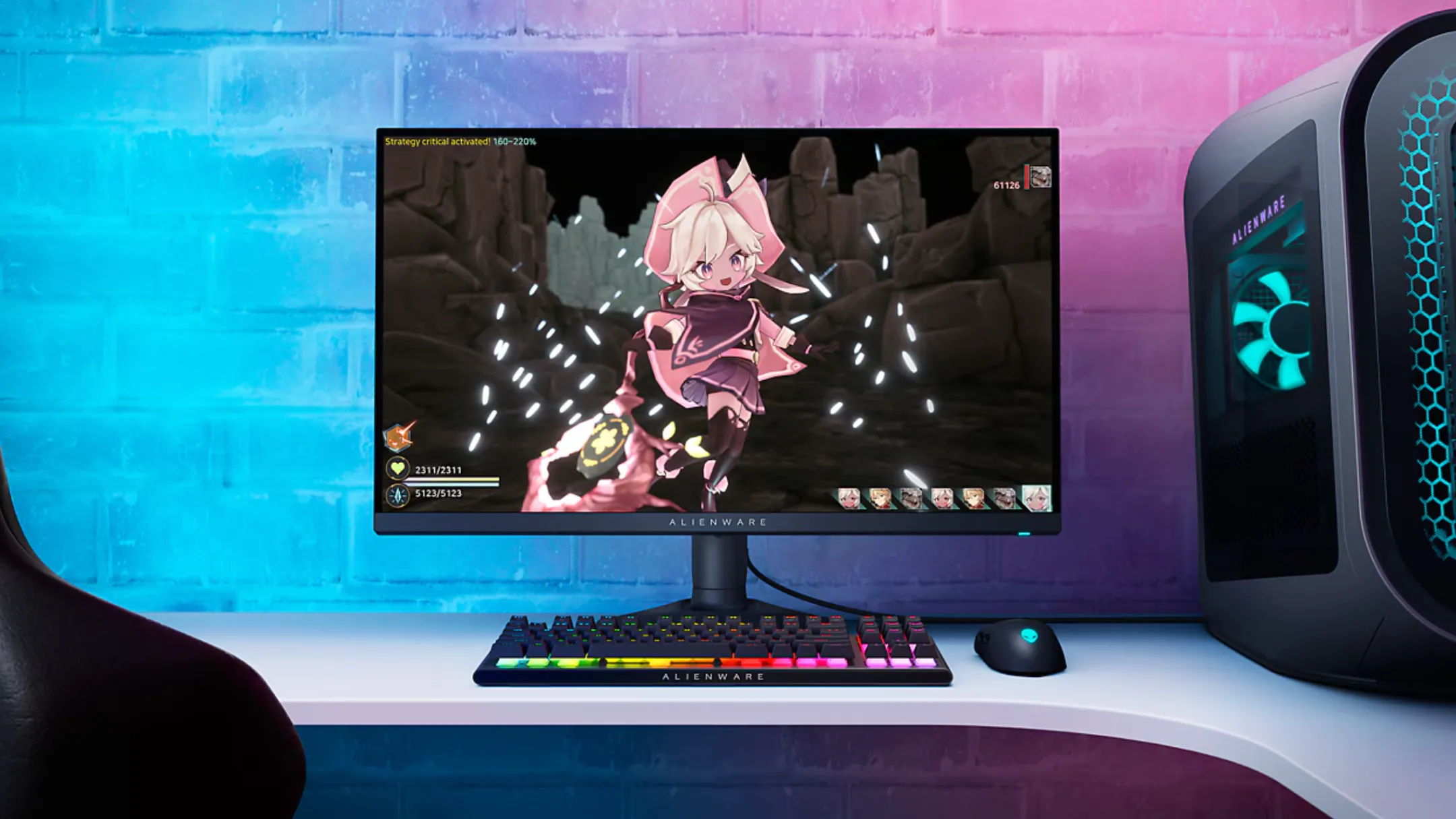 Thiết kế và chân đế linh hoạt của màn hình Alienware AW2724DM