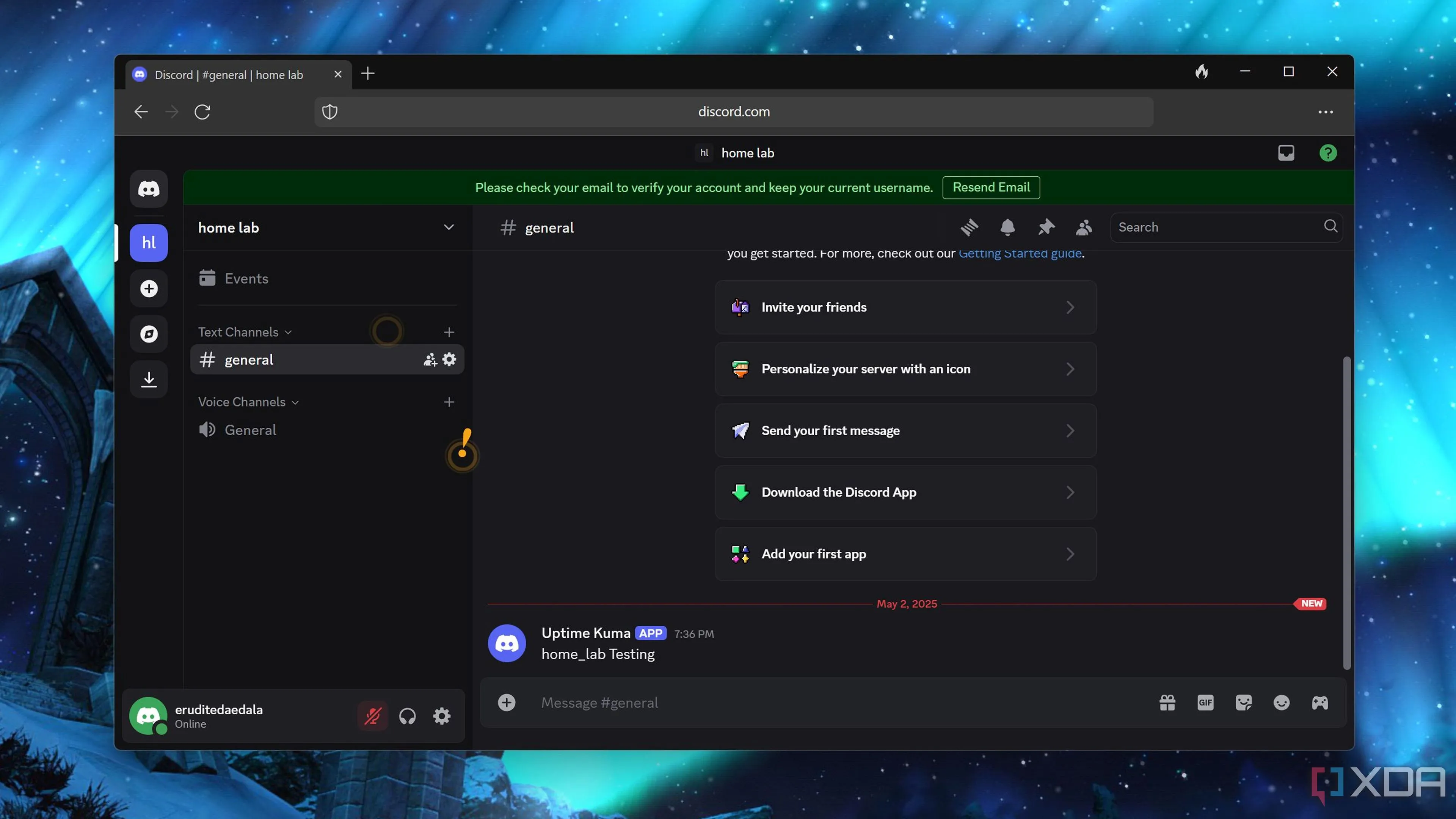 Thiết lập kết nối container Uptime Kuma với Discord thông qua webhook