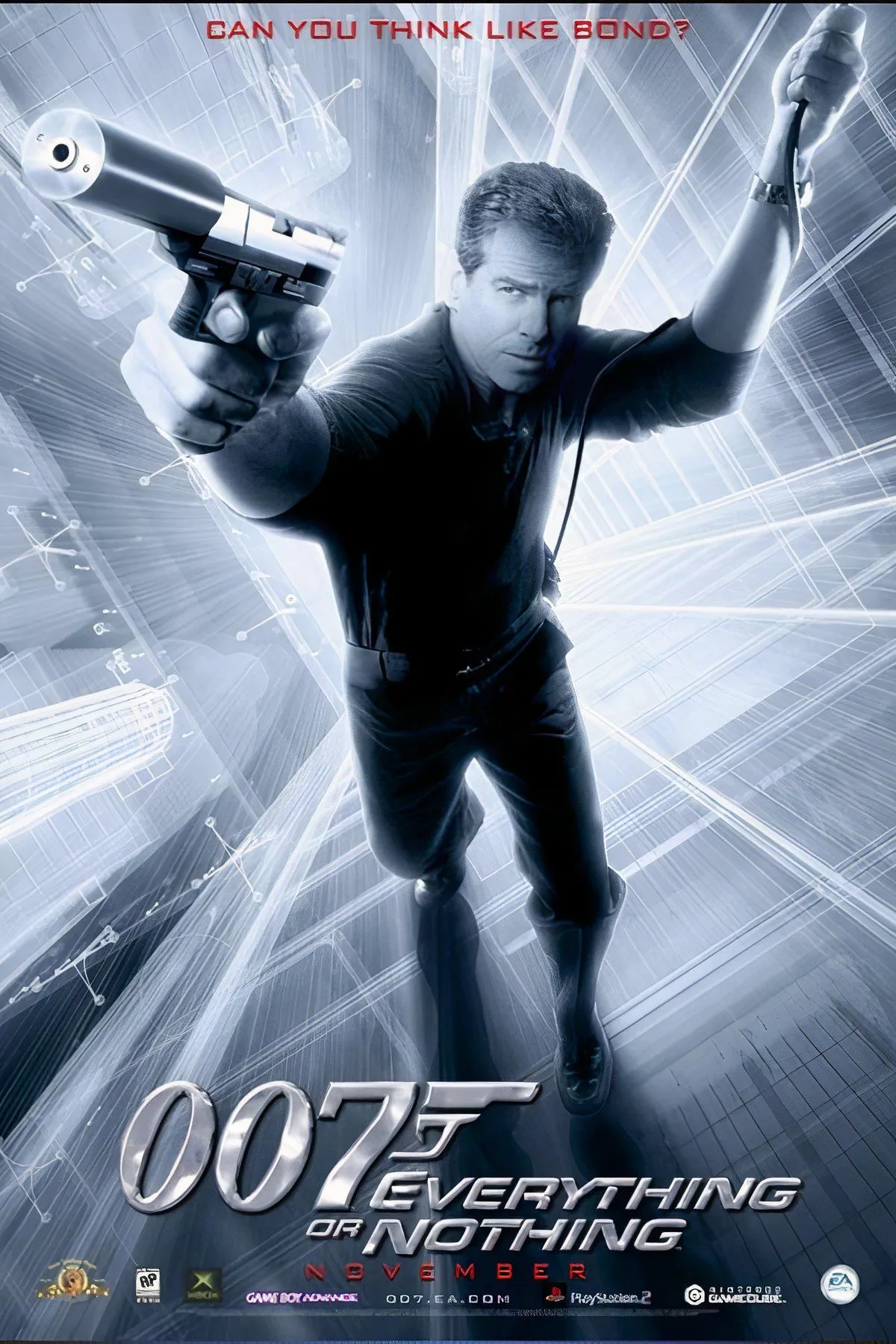 Tổng hợp các cảnh hành động từ game James Bond 007: Everything or Nothing, bao gồm Pierce Brosnan trong vai Bond và các cảnh lái xe, bắn súng góc nhìn thứ ba ấn tượng.