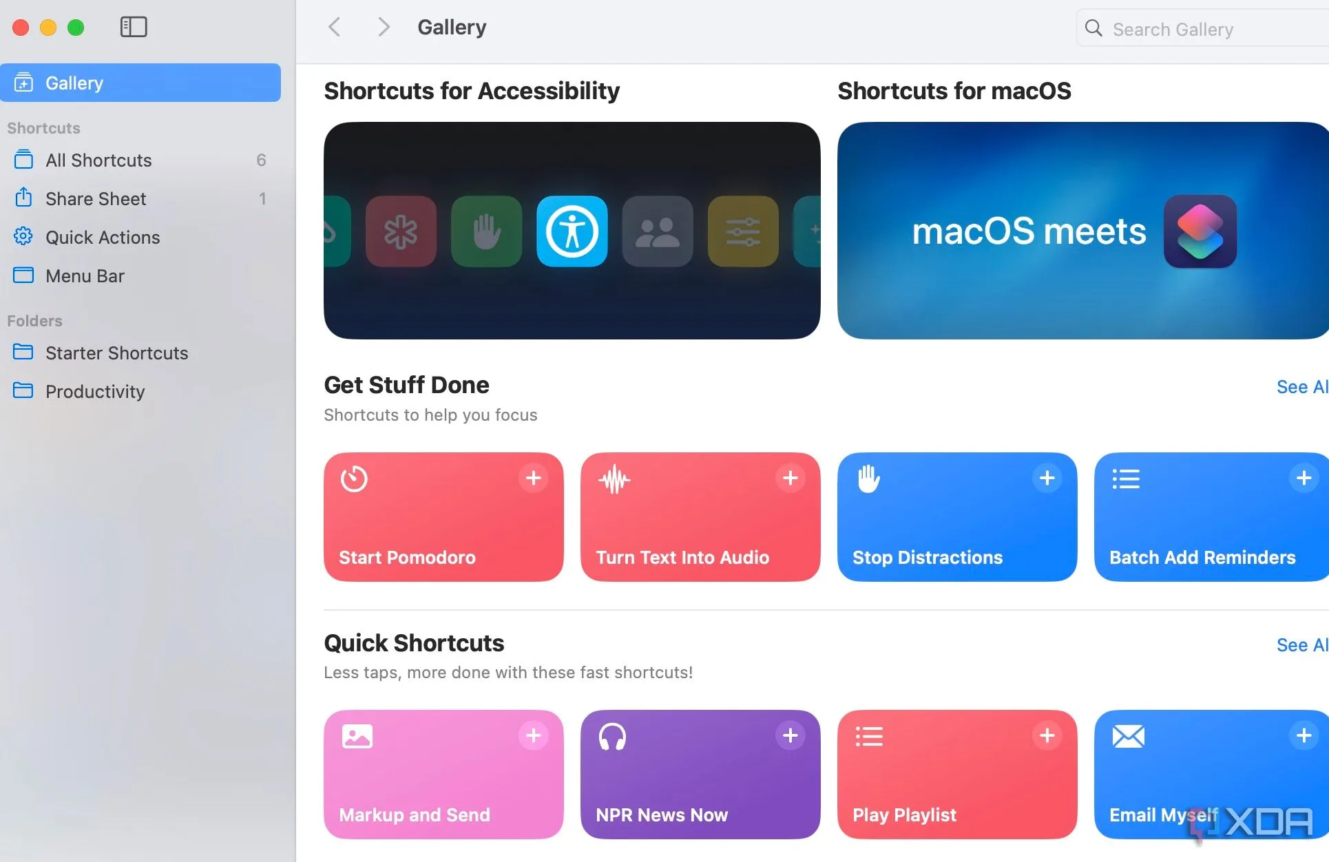 Ứng dụng Phím tắt (Shortcuts) tích hợp trên macOS