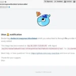 Ví dụ email thông báo cập nhật Docker từ Diun