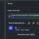 Ví dụ minh họa tính năng Audio Overviews của NotebookLM, chuyển đổi tài liệu công thức nấu ăn thành podcast tương tác với hai giọng nói AI.